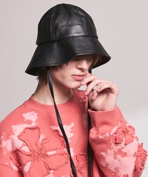 MAISON SPECIAL | 《UNISEX》Artificial Leather Metro Hat/アーティフィシャルレザーメトロハット【MAISON SPECIAL/メゾンスペシャル】(ハット)