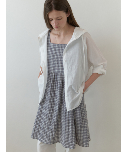 THEMITTEN(ザ・ミトン)の「Sleepy layered one-piece (gray check)(ワンピース・レディース・その他・FREE)」の5枚目の写真
