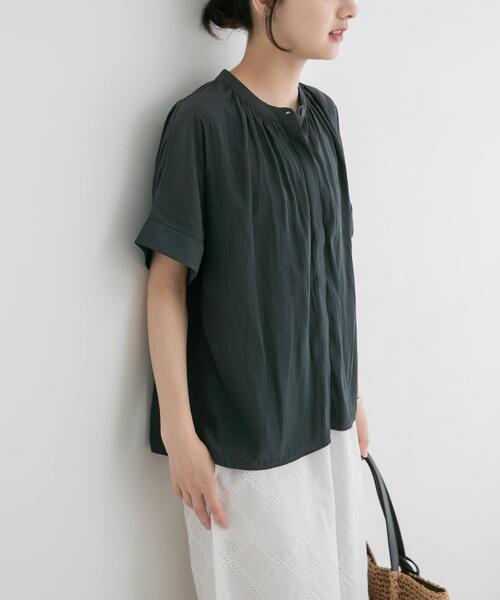 ITEMS URBANRESEARCH(アイテムズ アーバンリサーチ)の「『洗濯可』カッセンドルマンブラウス(シャツ/ブラウス・レディース・チャコールグレー/オフホワイト/ライトブルー/キャメル・FREE)」の12枚目の写真
