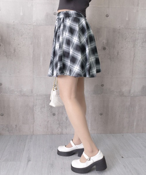 Miniministore(ミニミニストア)の「チェック柄スカパン ミニ丈スカート 春夏(スカート・レディース・ベージュ/ブラック・M/L)」の10枚目の写真