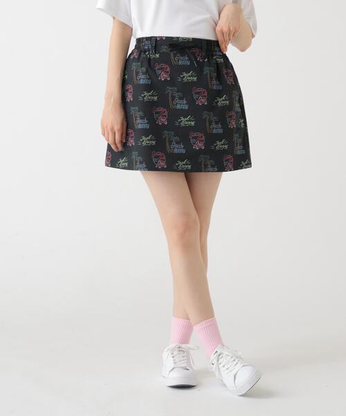 Jack Bunny!!(ジャックバニー)の「【Jack Bunny!!】HyperHelix 椰子の木プリントスカート(スカート・レディース・ベージュ/ブラック・SMALL/LARGE/MEDIUM)」の2枚目の写真