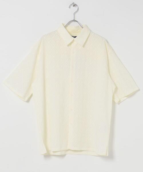 ITEMS URBANRESEARCH(アイテムズ アーバンリサーチ)の「ジオメレース レギュラーカラー 半袖シャツ(シャツ/ブラウス・メンズ・ホワイト/ブラック・MEDIUM/LARGE)」の7枚目の写真