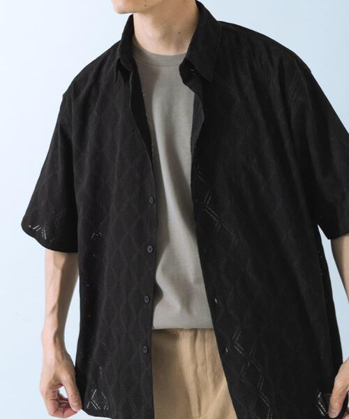 ITEMS URBANRESEARCH(アイテムズ アーバンリサーチ)の「ジオメレース レギュラーカラー 半袖シャツ(シャツ/ブラウス・メンズ・ホワイト/ブラック・MEDIUM/LARGE)」の11枚目の写真