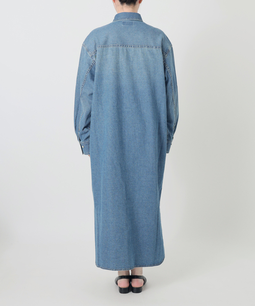 SLOBE IENA(スローブイエナ)の「《シリーズあり/》LEDENIM BDU デニムシャツワンピース(シャツワンピース・レディース・ネイビー/ブルー・FREE)」の16枚目の写真