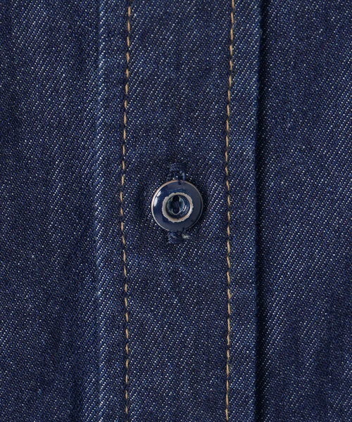 SLOBE IENA(スローブイエナ)の「《シリーズあり/》LEDENIM BDU デニムシャツワンピース(シャツワンピース・レディース・ネイビー/ブルー・FREE)」の4枚目の写真