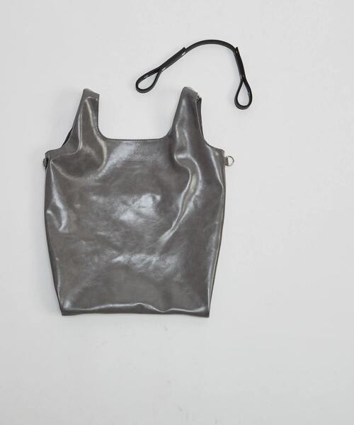 CONVERSE(コンバース)の「【CONVERSE TOKYO】EYELET SHOPPING TOTE BAG / アイレット / ショッピングバッグ トートバッグ / 2WAY(トートバッグ・レディース・ブラック/グレー/ブラウン・FREE)」の4枚目の写真