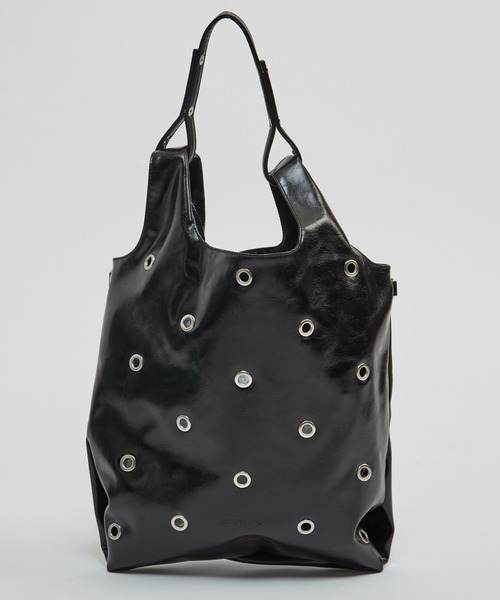 CONVERSE(コンバース)の「【CONVERSE TOKYO】EYELET SHOPPING TOTE BAG / アイレット / ショッピングバッグ トートバッグ / 2WAY(トートバッグ・レディース・ブラック/グレー/ブラウン・FREE)」の7枚目の写真