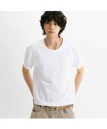 THEN OUR（デンアワー）の「クロップUネック半袖Tシャツ - 3カラー（Tシャツ/カットソー）」