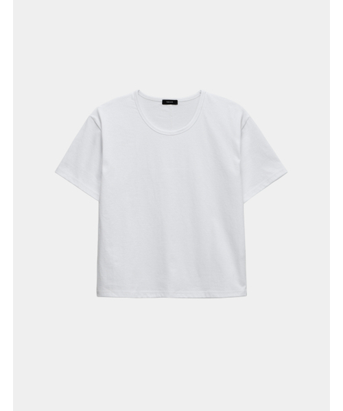 THEN OUR(デンアワー)の「クロップUネック半袖Tシャツ - 3カラー(Tシャツ/カットソー・メンズ・ホワイト/ブラック/グレー・X-LARGE/LARGE/MEDIUM)」の10枚目の写真