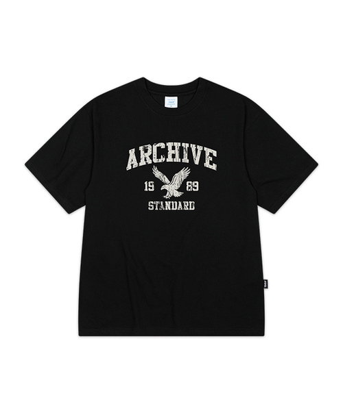 1989STANDARD(1989スタンダード)の「ARCHIVE EAGLE クールコットンオーバーサイズ半袖 (SISSTD-0268)(Tシャツ/カットソー・メンズ・ネイビー/ライトグレー/ホワイト/ブラック・LARGE/MEDIUM/X-LARGE)」の1枚目の写真