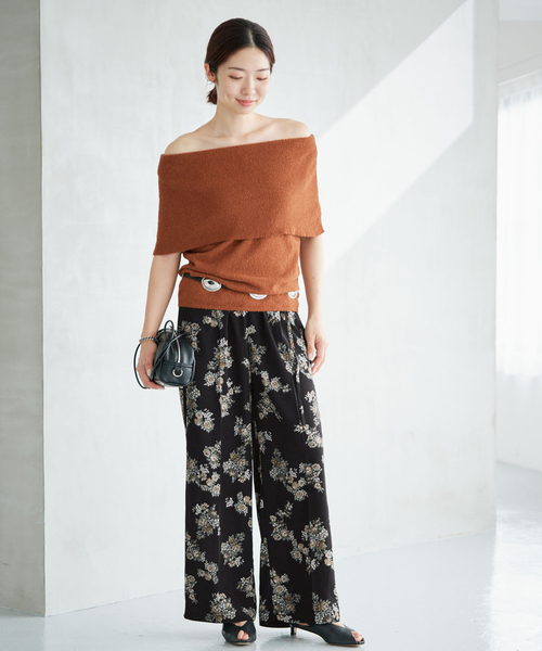 IENA(イエナ)の「ナイトガーデンプリントパンツ(その他パンツ・レディース・カーキ/ブラック・36/38)」の3枚目の写真