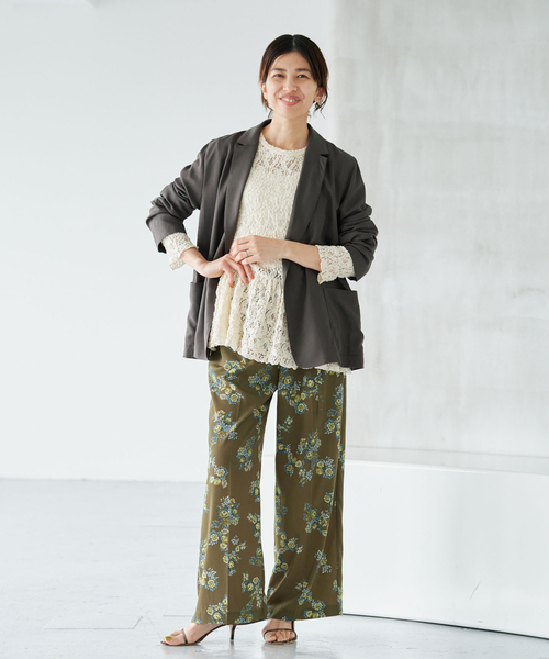 IENA(イエナ)の「ナイトガーデンプリントパンツ(その他パンツ・レディース・カーキ/ブラック・36/38)」の20枚目の写真