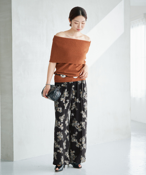 IENA（イエナ）の「ナイトガーデンプリントパンツ（その他パンツ・レディース・カーキ/ブラック・36/38）」の16枚目の写真