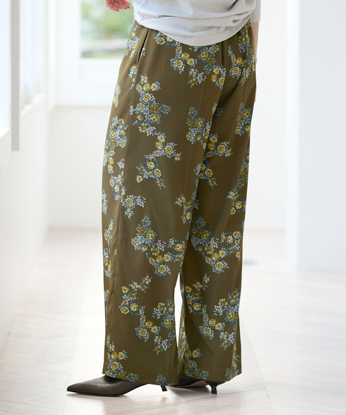 IENA（イエナ）の「ナイトガーデンプリントパンツ（その他パンツ・レディース・カーキ/ブラック・36/38）」の20枚目の写真
