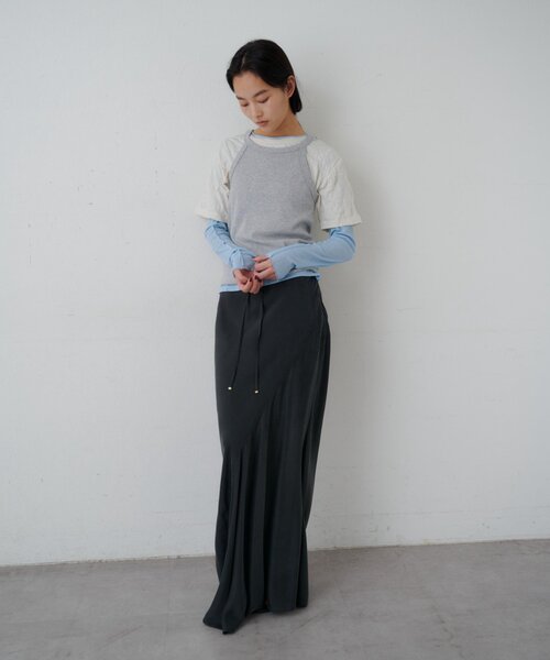 SHENERY（シーナリー）の「ワッシャーT×アメスリタンクSET（Tシャツ/カットソー・レディース・チャコールグレー/ピンク/アイボリー・FREE）」の16枚目の写真