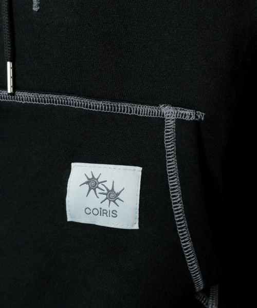 COIRIS（コイリス）の「コットンブークルステッチフードティ（パーカー・レディース・ブラック・FREE）」の5枚目の写真