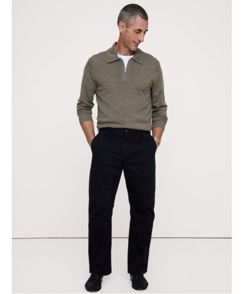 Banana Republic（バナナリパブリック）の「メリノ ジップアップ ニットポロ（ニット/セーター・メンズ・その他/チャコールグレー/ブラウン/ネイビー・XL/S/L/M）」の4枚目の写真