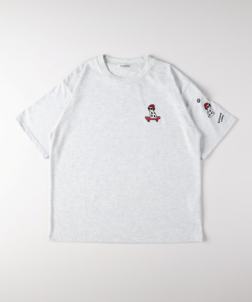 Right-on(ライトオン)の「ドッグ刺繍ビッグTシャツ(Tシャツ/カットソー・レディース・ネイビー/アイボリー・05/04/03)」の14枚目の写真