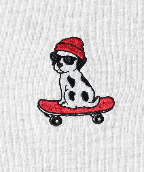 Right-on(ライトオン)の「ドッグ刺繍ビッグTシャツ(Tシャツ/カットソー・レディース・ネイビー/アイボリー・05/04/03)」の16枚目の写真