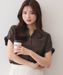 index（インデックス）の「【接触冷感／吸水速乾】タックスキッパーブラウス《防シワ／イージーアイロン／洗濯機OK／9col》（シャツ/ブラウス）」