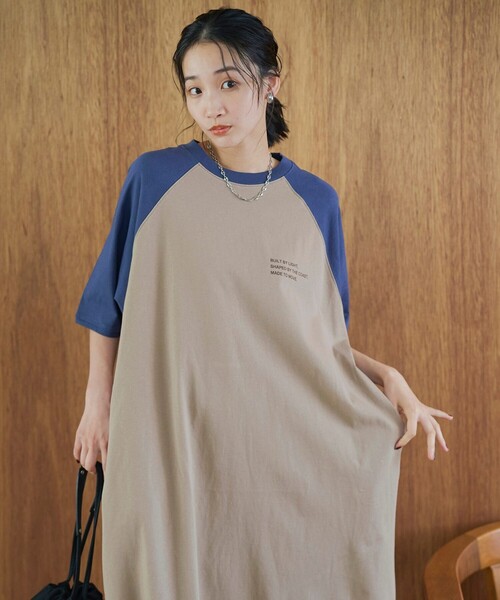 coen(コーエン)の「【汗染み軽減】アソートナンバリングロゴプリント ラグランTシャツワンピース(ワンピース・レディース・ダークグレー/ベージュ・FREE)」の22枚目の写真