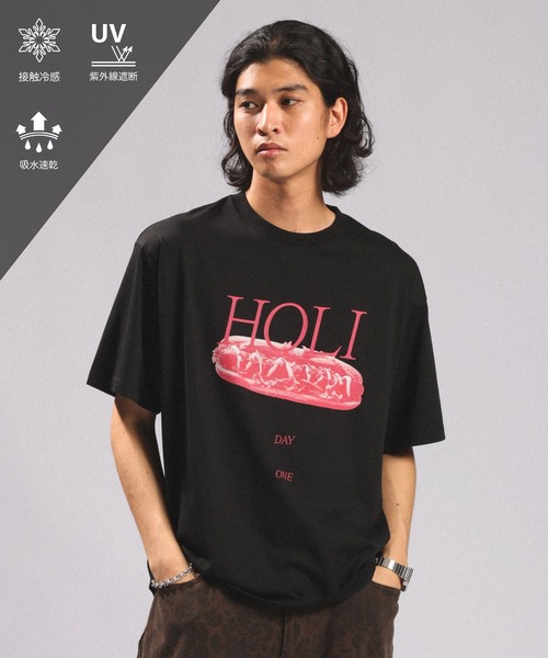 RAGEBLUE(レイジブルー)の「<接触冷感/吸水速乾>PHOTOGRAPHIC PRINT T-SHIRT/フォトグラフィックプリントTシャツ(Tシャツ/カットソー・メンズ・ホワイト系その他/ホワイト系その他2/ブラック・MEDIUM/LARGE)」の1枚目の写真