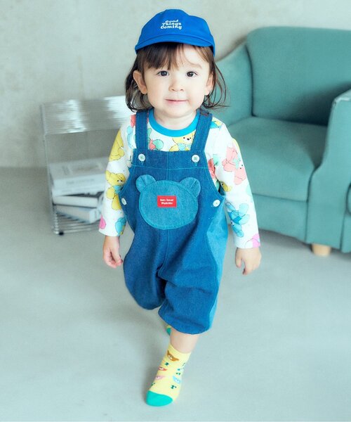 apres les cours(アプレレクール)の「tiny bear Palette 総柄長袖Tシャツ(その他ベビーウェア・キッズ・レッド/サックスブルー/アイボリー/オフホワイト・90/80/70)」の8枚目の写真