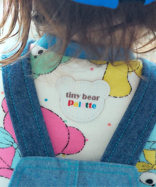 apres les cours(アプレレクール)の「tiny bear Palette 総柄長袖Tシャツ(その他ベビーウェア・キッズ・レッド/サックスブルー/アイボリー/オフホワイト・90/80/70)」の10枚目の写真