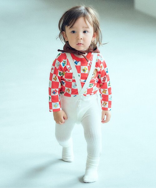 apres les cours(アプレレクール)の「tiny bear Palette 総柄長袖Tシャツ(その他ベビーウェア・キッズ・レッド/サックスブルー/アイボリー/オフホワイト・90/80/70)」の11枚目の写真