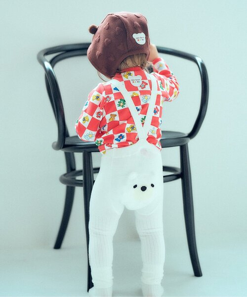 apres les cours(アプレレクール)の「tiny bear Palette 総柄長袖Tシャツ(その他ベビーウェア・キッズ・レッド/サックスブルー/アイボリー/オフホワイト・90/80/70)」の12枚目の写真