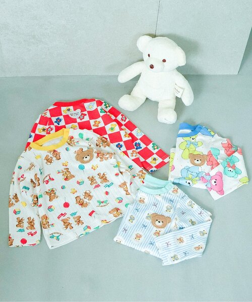 apres les cours(アプレレクール)の「tiny bear Palette 総柄長袖Tシャツ(その他ベビーウェア・キッズ・レッド/サックスブルー/アイボリー/オフホワイト・90/80/70)」の18枚目の写真