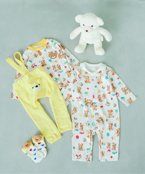 apres les cours(アプレレクール)の「tiny bear Palette 総柄長袖Tシャツ(その他ベビーウェア・キッズ・レッド/サックスブルー/アイボリー/オフホワイト・90/80/70)」の19枚目の写真