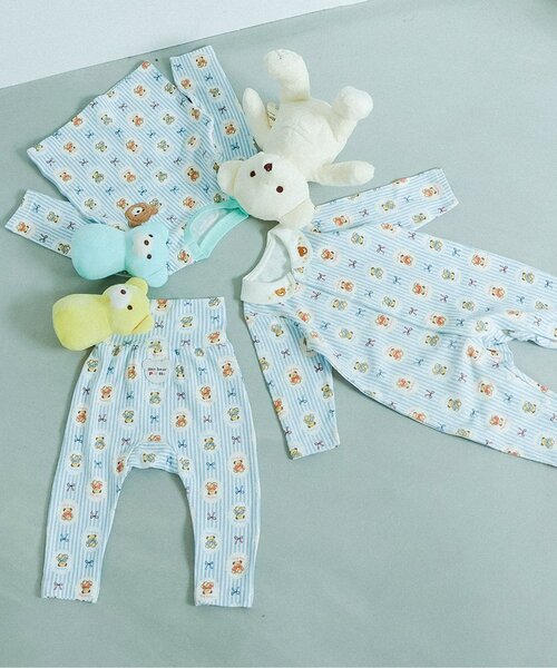 apres les cours(アプレレクール)の「tiny bear Palette 総柄長袖Tシャツ(その他ベビーウェア・キッズ・レッド/サックスブルー/アイボリー/オフホワイト・90/80/70)」の20枚目の写真
