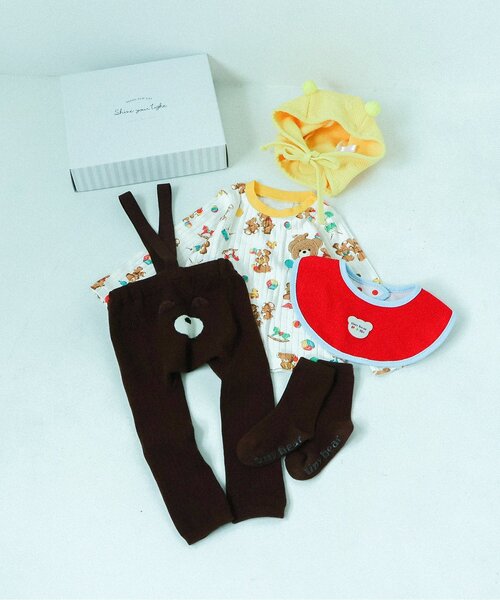 apres les cours(アプレレクール)の「tiny bear Palette 総柄長袖Tシャツ(その他ベビーウェア・キッズ・レッド/サックスブルー/アイボリー/オフホワイト・90/80/70)」の22枚目の写真