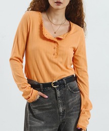 ROSE BUD | CREOLME/SQUARE NECK RIB TOP(Tシャツ/カットソー)