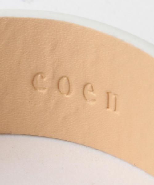 coen(コーエン)の「ワイドレザーブレスレット(ホワイト⇒WEB限定カラー)◆(バングル/リストバンド・レディース・ホワイト/ブラック/ブラウン/マスタード・FREE)」の6枚目の写真