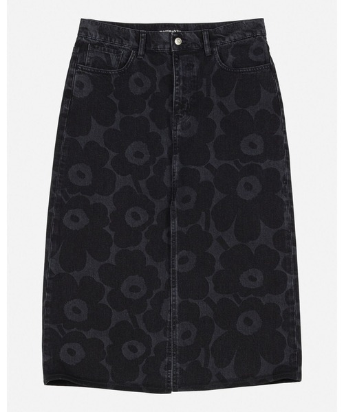 marimekko（マリメッコ）の「【Maridenim】Kuvastuma Unikko / skirt（スカート・レディース・ブラック・36/34/32/40/38）」の2枚目の写真