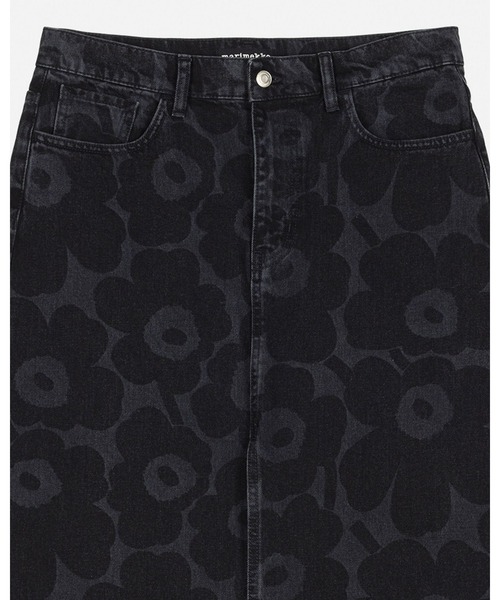 marimekko（マリメッコ）の「【Maridenim】Kuvastuma Unikko / skirt（スカート・レディース・ブラック・36/34/32/40/38）」の4枚目の写真