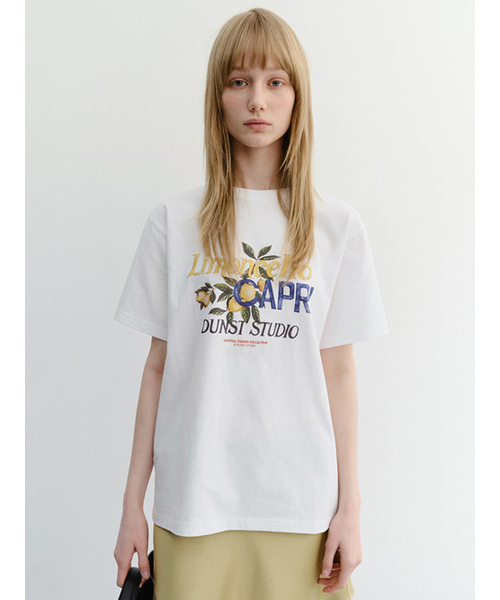 DUNST(ダンスト)の「UNISEX LIMONCELLO T-SHIRT_UDTS6B148_OFF WHITE(Tシャツ/カットソー・レディース・Off White・MEDIUM/LARGE/X-LARGE/XX-LARGE/X-SMALL/SMALL)」の2枚目の写真