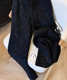 Vini（ヴィニ）の「キラキラ ラメ イージー パンツ（スラックス）」
