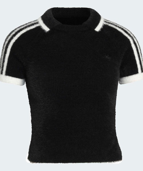 adidas(アディダス)の「ニット カリ Tシャツ / アディダスオリジナルス adidas Originals(Tシャツ/カットソー・レディース・ブラック・SMALL/MEDIUM/LARGE/X-LARGE/XX-LARGE/X-SMALL/3XL)」の4枚目の写真