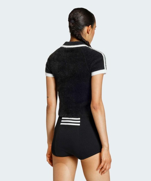 adidas(アディダス)の「ニット カリ Tシャツ / アディダスオリジナルス adidas Originals(Tシャツ/カットソー・レディース・ブラック・SMALL/MEDIUM/LARGE/X-LARGE/XX-LARGE/X-SMALL/3XL)」の2枚目の写真