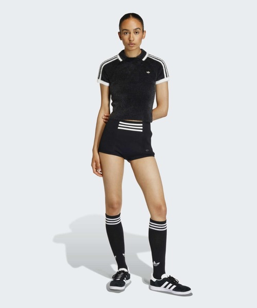 adidas(アディダス)の「ニット カリ Tシャツ / アディダスオリジナルス adidas Originals(Tシャツ/カットソー・レディース・ブラック・SMALL/MEDIUM/LARGE/X-LARGE/XX-LARGE/X-SMALL/3XL)」の3枚目の写真