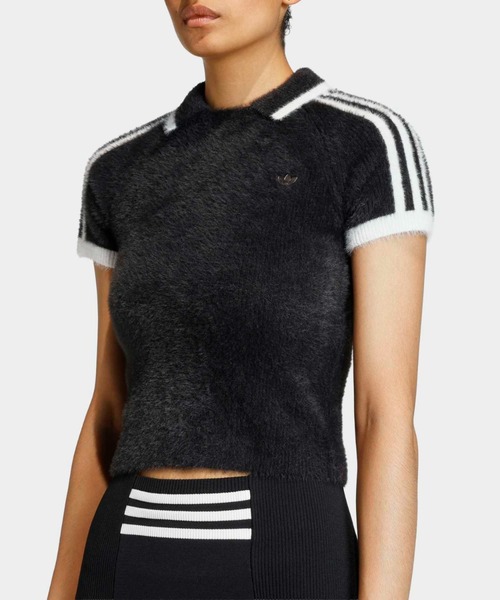 adidas(アディダス)の「ニット カリ Tシャツ / アディダスオリジナルス adidas Originals(Tシャツ/カットソー・レディース・ブラック・SMALL/MEDIUM/LARGE/X-LARGE/XX-LARGE/X-SMALL/3XL)」の5枚目の写真