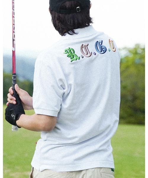 #Re:room California Golf Club(リルームカリフォルニアゴルフクラブ)の「R.C.G.Cエンブロイダリーポロシャツ(Tシャツ/カットソー・メンズ・ホワイト/ブラック・SMALL/MEDIUM)」の1枚目の写真