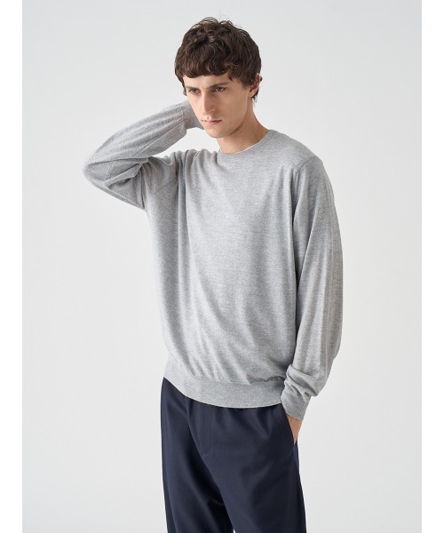 JOHN SMEDLEY(ジョンスメドレー)の「クルーネック長袖ニットプルオーバー(ニット/セーター・メンズ・グレー系その他4・L/M/S)」の6枚目の写真