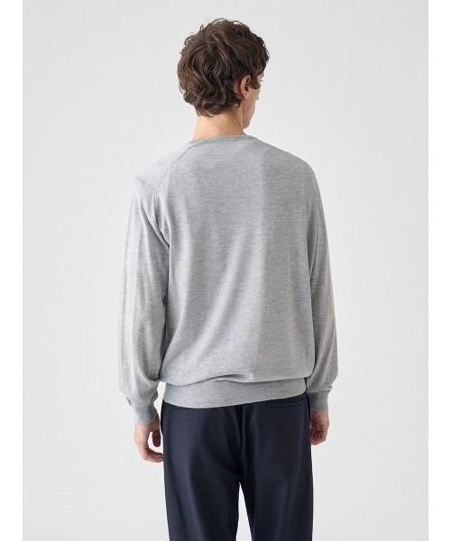 JOHN SMEDLEY(ジョンスメドレー)の「クルーネック長袖ニットプルオーバー(ニット/セーター・メンズ・グレー系その他4・L/M/S)」の9枚目の写真