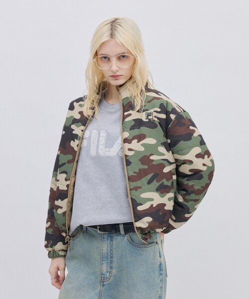 FILA（フィラ）の「【 FILA 別注 】リバーシブル中綿ジャケット（ブルゾン・レディース・ベージュ/ブラック・LARGE/MEDIUM）」の20枚目の写真