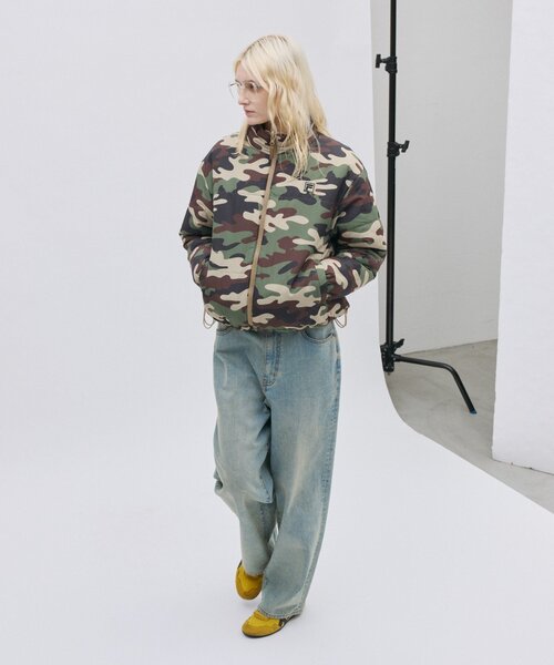 FILA（フィラ）の「【 FILA 別注 】リバーシブル中綿ジャケット（ブルゾン・レディース・ベージュ/ブラック・LARGE/MEDIUM）」の10枚目の写真