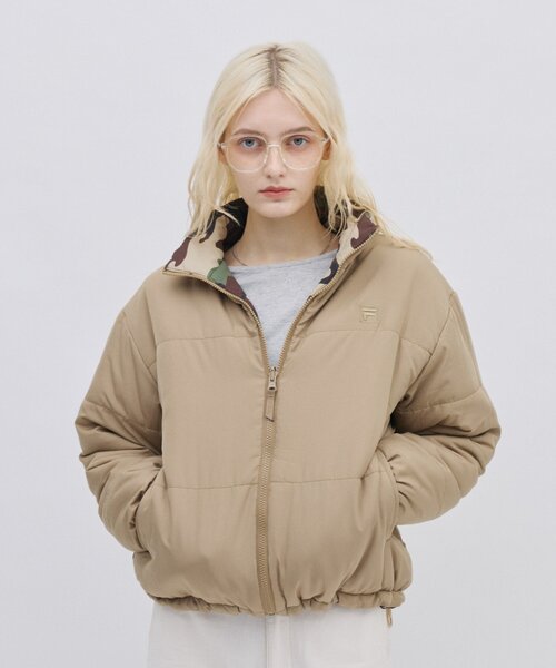FILA（フィラ）の「【 FILA 別注 】リバーシブル中綿ジャケット（ブルゾン・レディース・ベージュ/ブラック・LARGE/MEDIUM）」の13枚目の写真